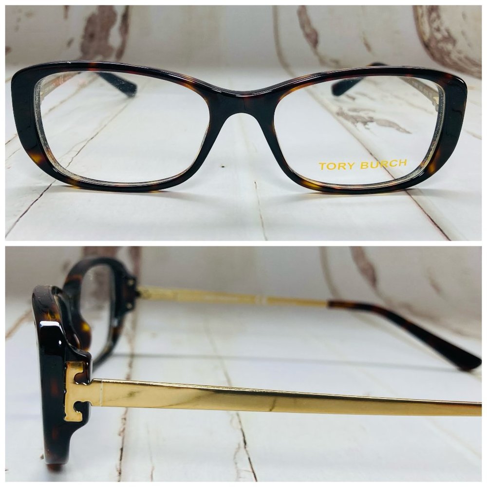 Tory Burch Butterfly Tortoise Brown & Gold Eyeglasses Glasses Frames NWOT